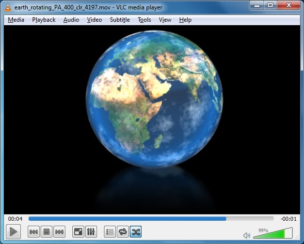 Animation of rotating earth