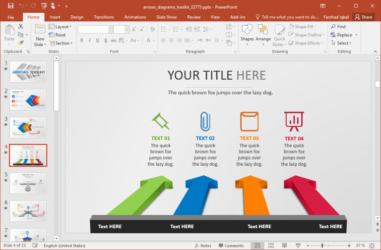 Animated Arrows Diagram Toolkit for PowerPoint