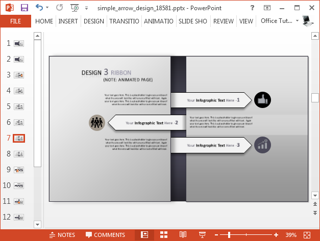 Arrow infographic template