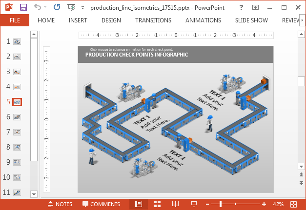 Assembly line PowerPoint template