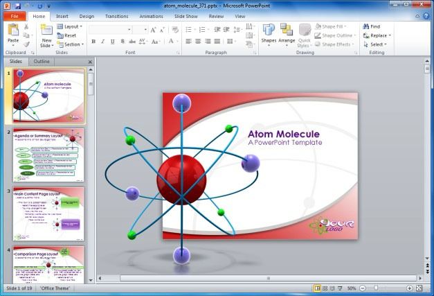 Atom Molecule PowerPoint Template