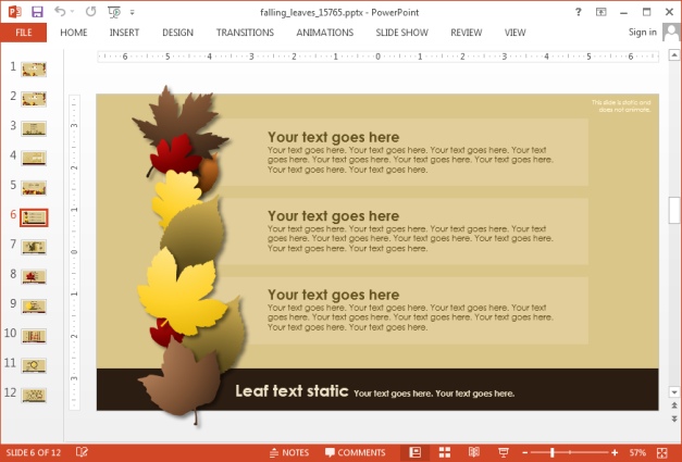 Autumn template for PowerPoint