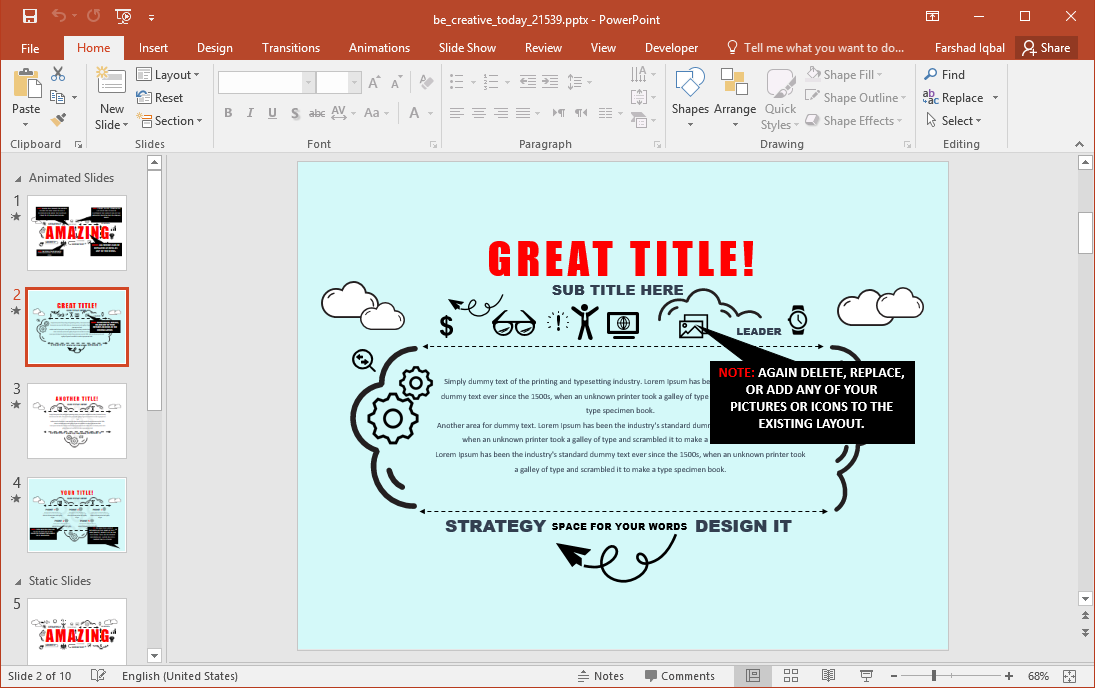 Be Creative Creative PowerPoint Template