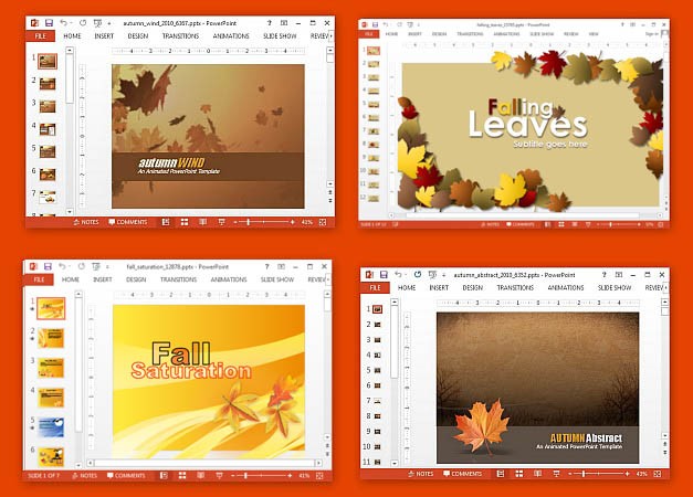 Best animated autumn PowerPoint templates