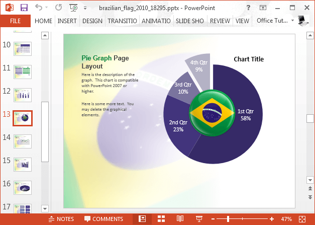 Brazil flag chart slide