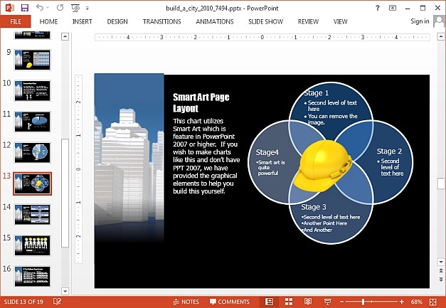 Build a city template for PowerPoint and Keynote