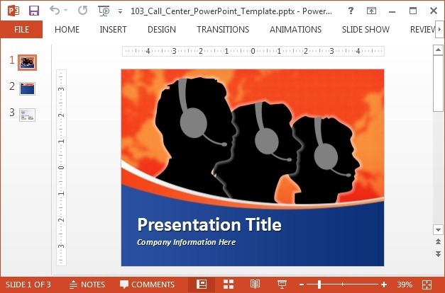 Call center PowerPoint template