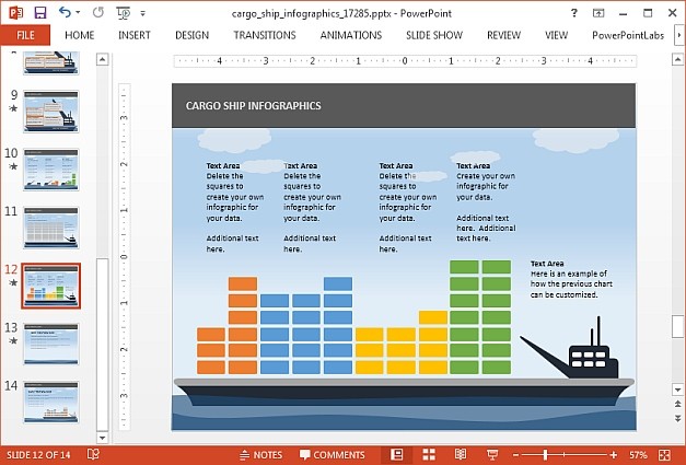 Cargo ship infographics