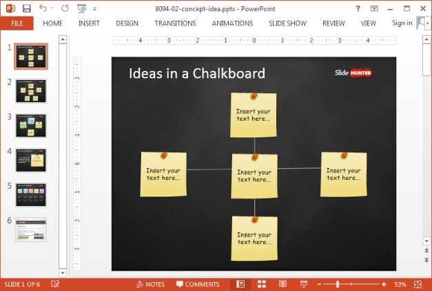Chalkboard idea PowerPoint template