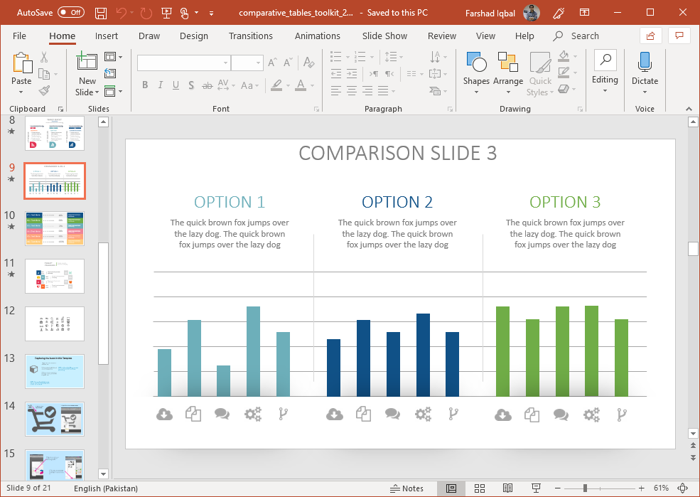 Chart Comparison Slide