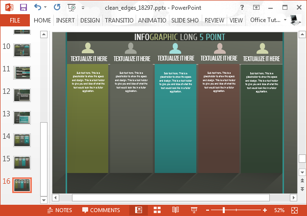 Chart slide with infographic slide design