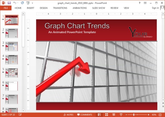 Chart trends template for PowerPoint