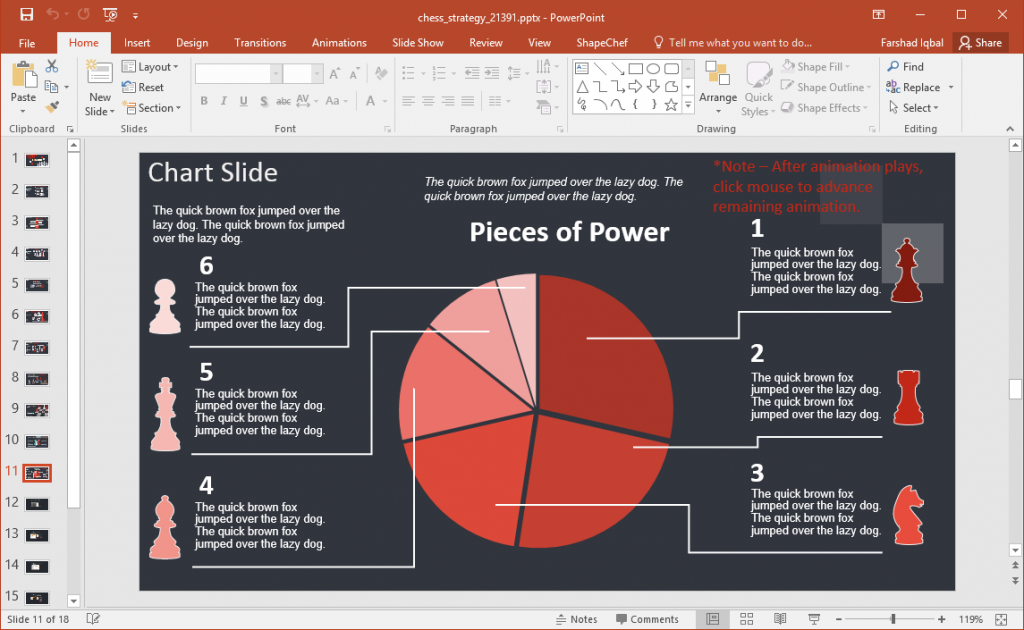 Animated Chess Strategy PowerPoint Template