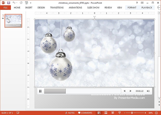 Christmas Ornaments video animation template