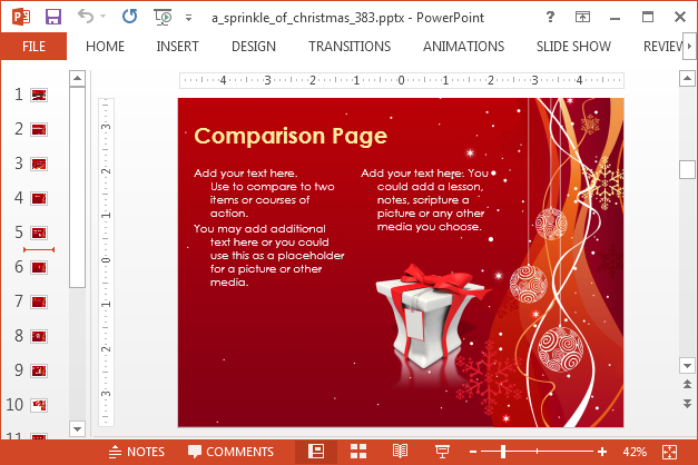 Christmas slide layout