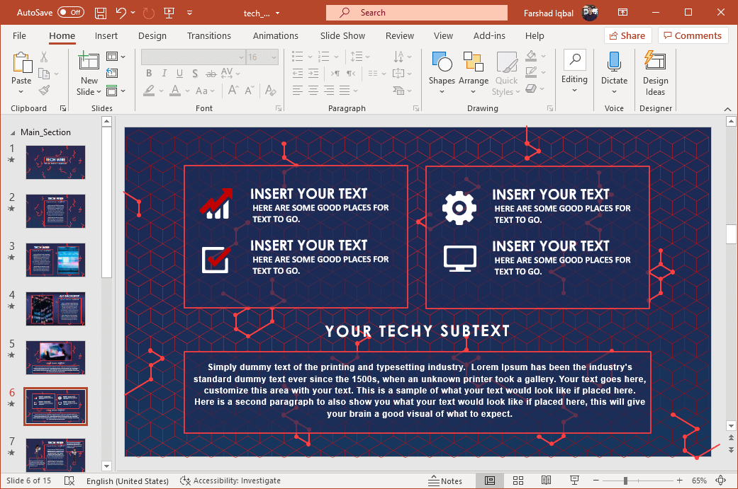 Circuit infographic layout