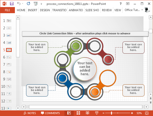 Circular process diagram slide