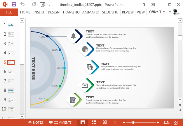 Circular timeline