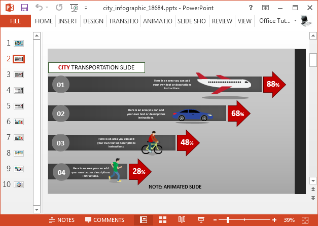 City infographic PowerPoint template