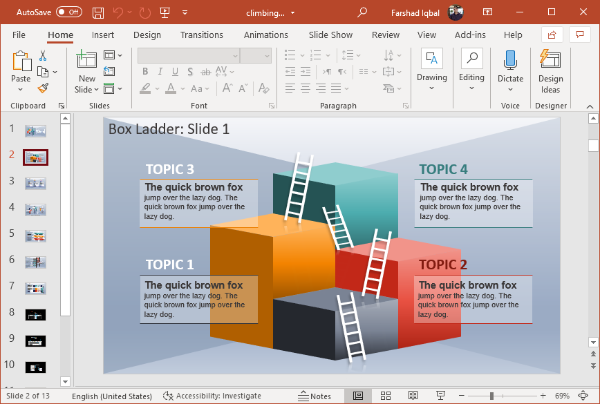 Climbing ladder infographics