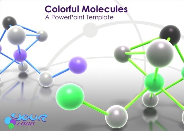 Colorful Molecules PowerPoint Template