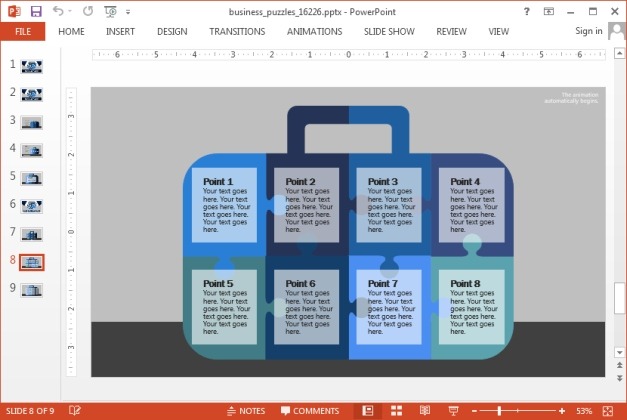 Comparison puzzle slide