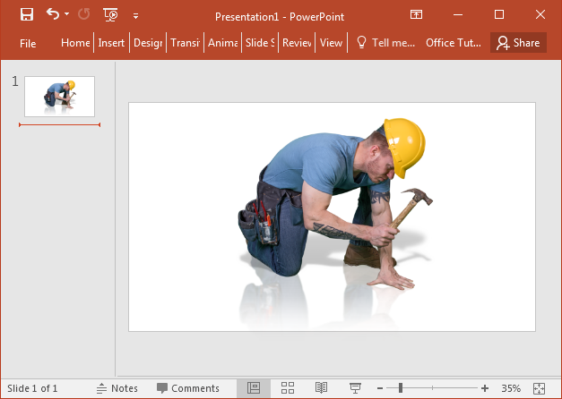 Construction man hammer down clipart