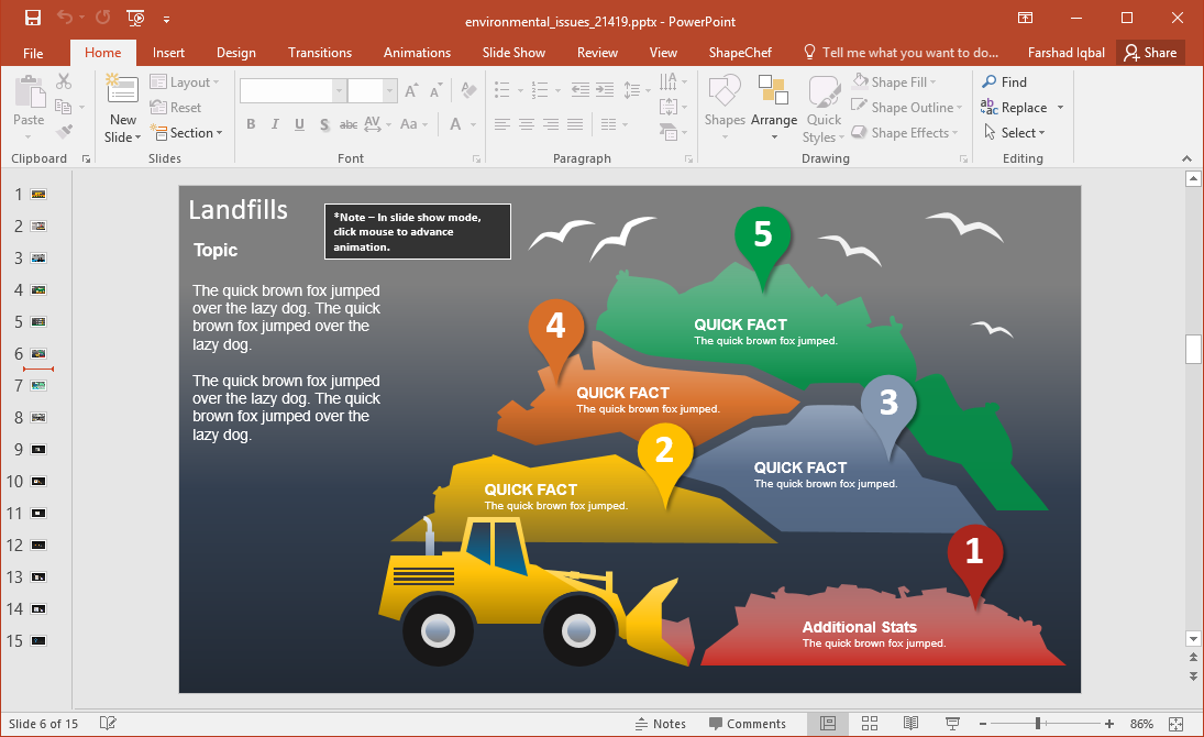 Create Infographics on Environment