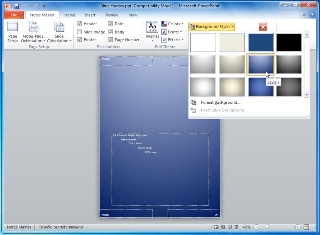 Create PowerPoint Backgrounds