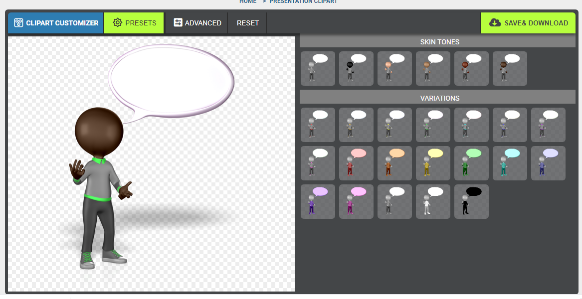 Create characters from different ethnic groups