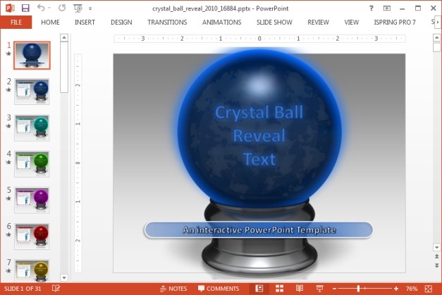 Crystal ball reveal PowerPoint template