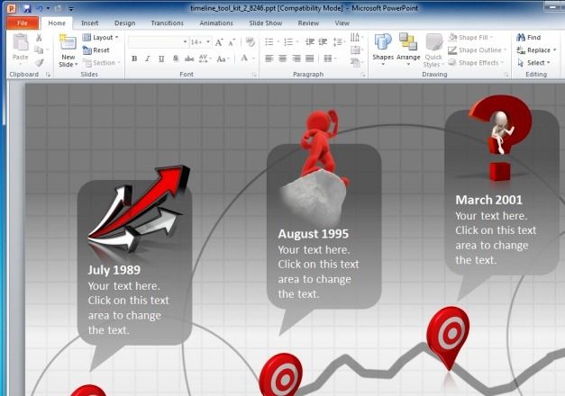 Customizable Timeline Slides