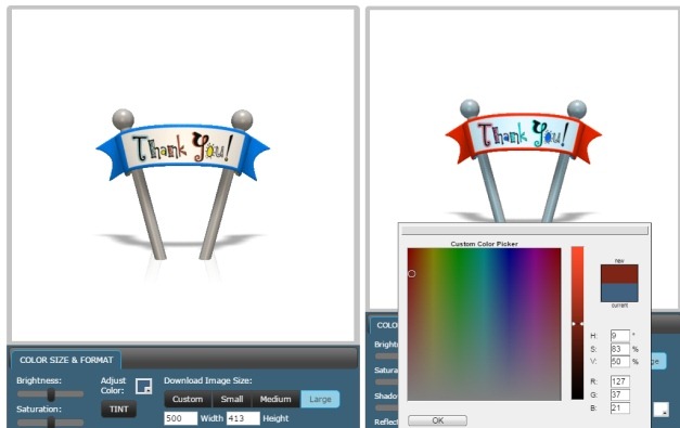 Customizable ribbon pole clipart