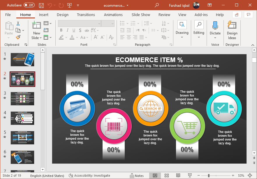 Digital timeline and trends as a PowerPoint slide