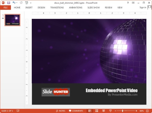 Disco ball template for PowerPoint