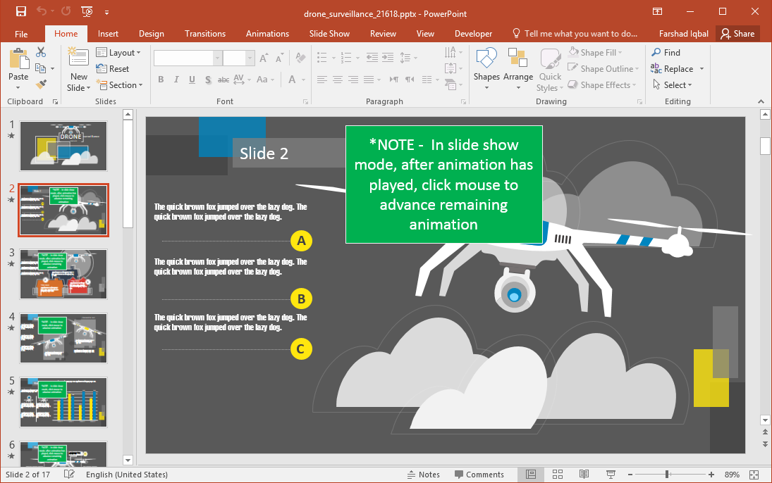 Drone Surveillance Template for PowerPoint