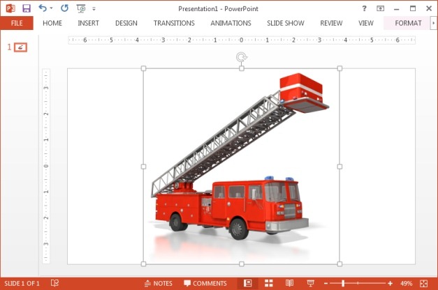 Emergency fire truck clipart