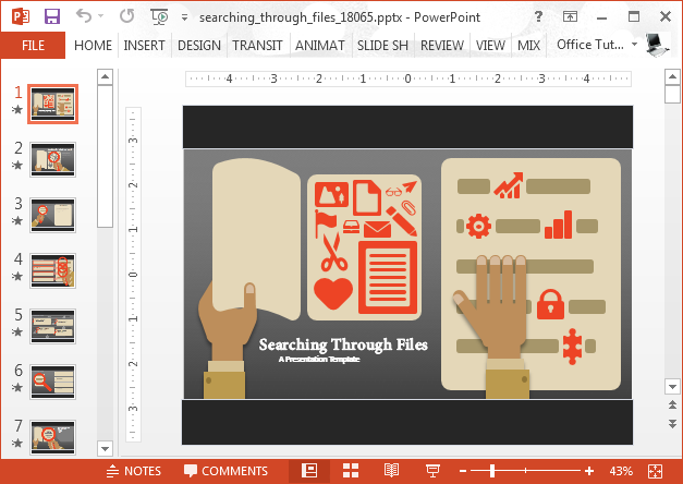 File search PowerPoint template
