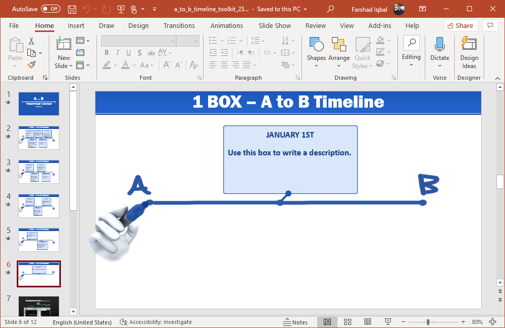 Final timeline slide