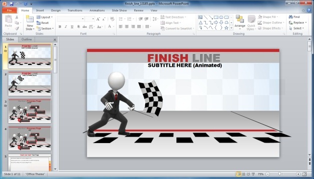 Finish Line PowerPoint Template