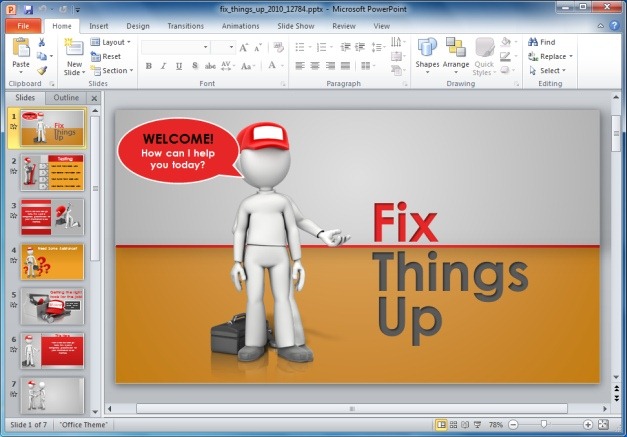 Fix Things Up PowerPoint Template