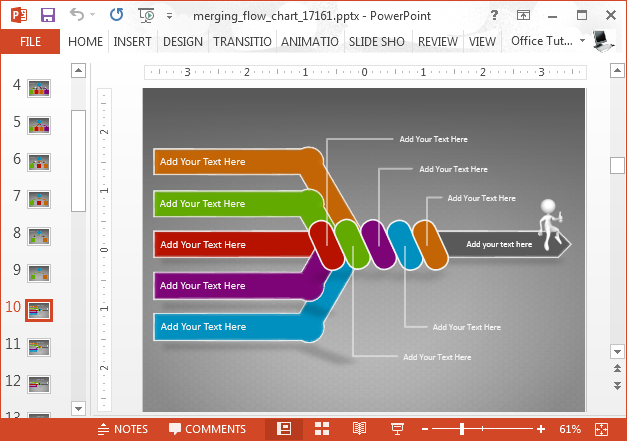 Flow chart with arrows