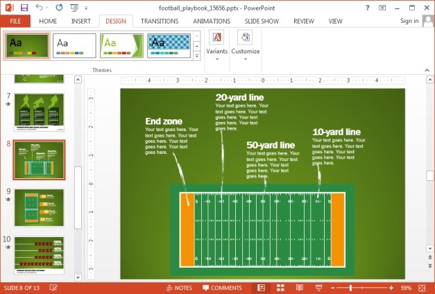 Football field diagram