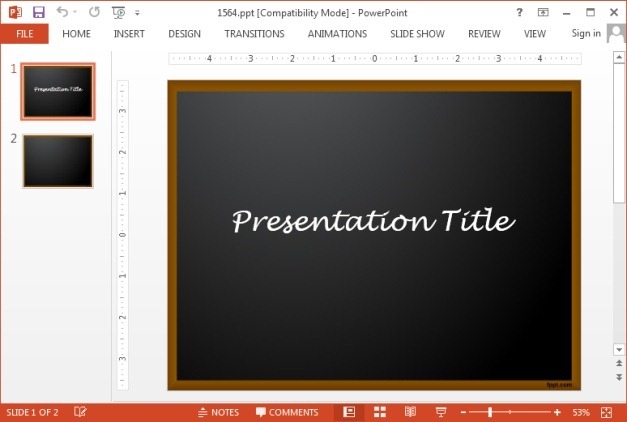 Free chalkboard PowerPoint template