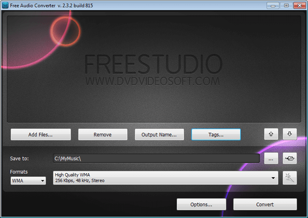 Free studio audio converter app