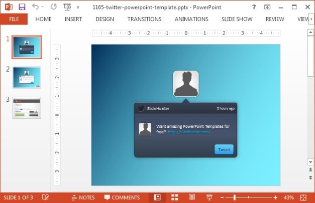 Free twitter PowerPoint template