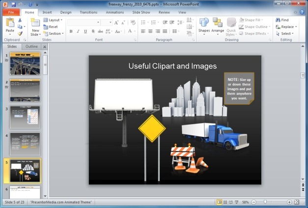 Freeway Frenzy PowerPoint Clipart