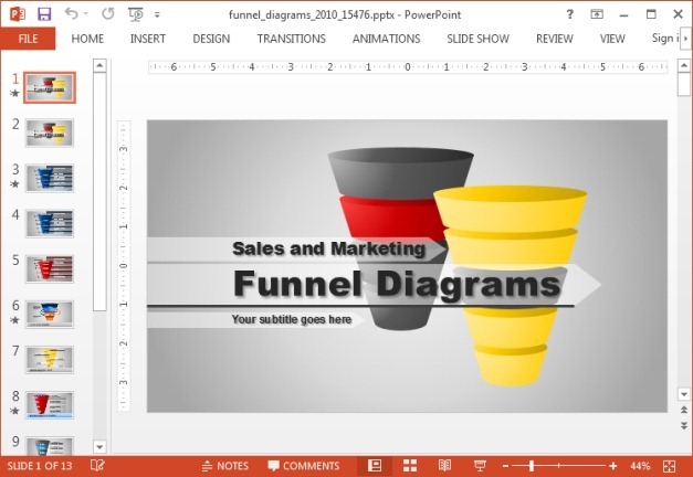 Funnel diagrams for PowerPoint