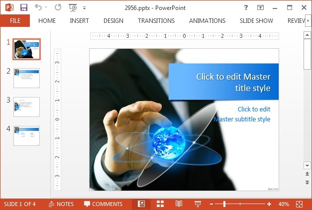 Global business trends template for PowerPoint