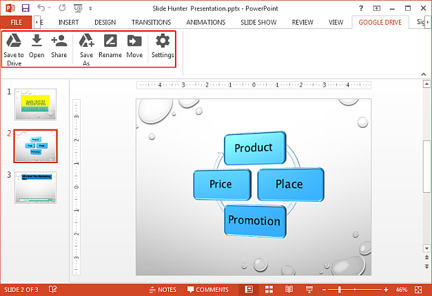 Google Drive plugin options